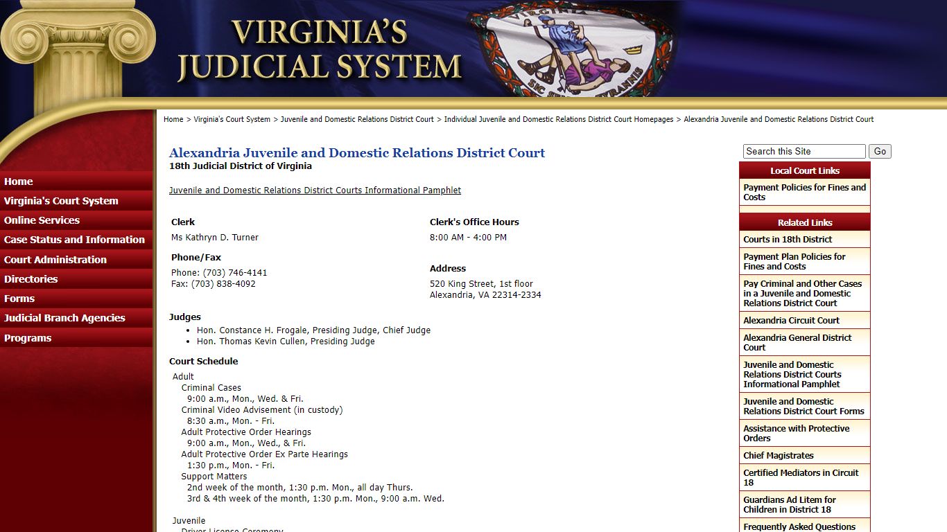 Alexandria Juvenile and Domestic Relations District Court